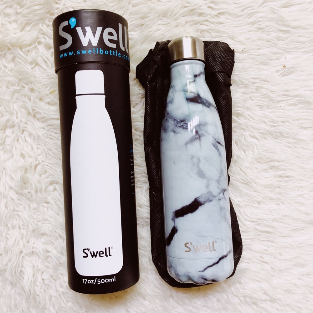 NWT ☆ 17 oz. Swell White Marble Water Bottle ☆